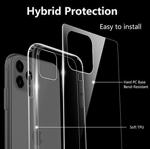 EasyAcc Slim Clear Case for iPhone 11 with Screen Protector