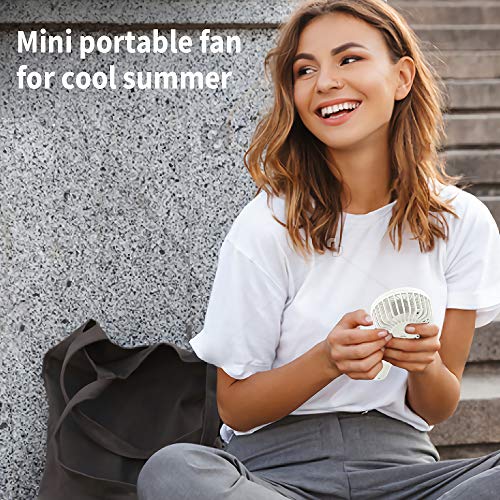 EasyAcc 3350mAh Mini Handheld Fan -White