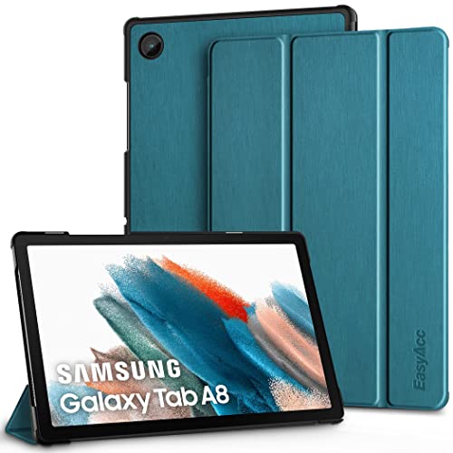EasyAcc PU Leather Case for Samsung Galaxy Tab A8 10.5 Inch 2021 -Peacock Blue
