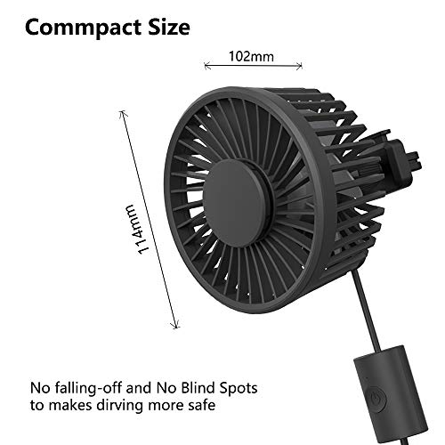 EasyAcc 360° Rotation Car Vent USB Fan