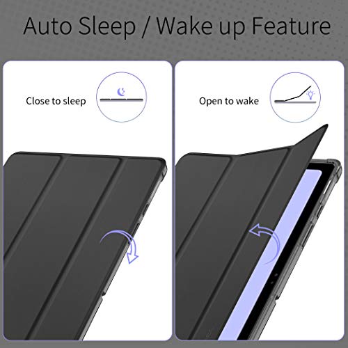 EasyAcc Translucent Case Compatible with Samsung Galaxy Tab A7 10.4 2020 - Black