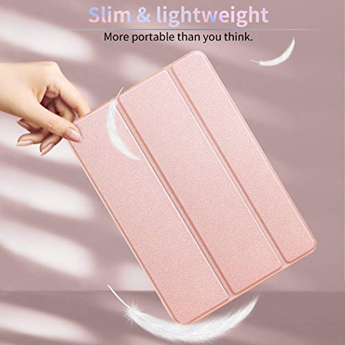 EasyAcc Ultra Thin Lightweight Case Compatible with iPad 8th Generation/iPad 10.2 2020 2019/ iPad 7th Generation - Rose Gold