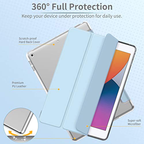 EasyAcc Ultra-Thin Protective Case Compatible with iPad 10.2 Inch 8th and 7th Generation