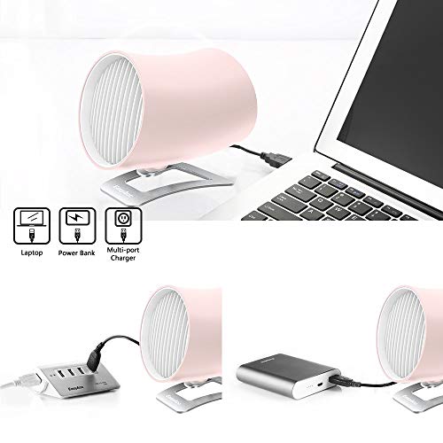 EasyAcc Upgraded Personal USB Fan -Pink