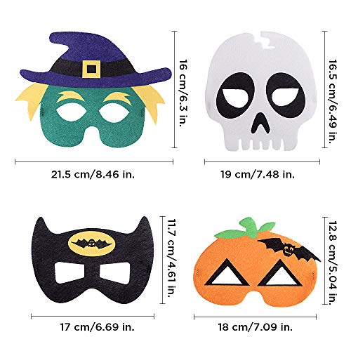 EasyAcc Halloween Felt Masks 4 Pcs