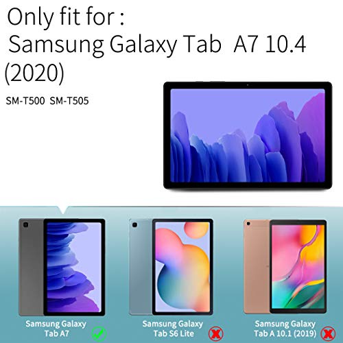 EasyAcc Transluzent Hülle Kompatibel mit Samsung Galaxy Tab A7 10.4 2020 - pfauenblau