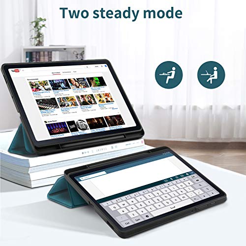 EasyAcc Hülle Kompatibel mit Samsung Galaxy Tab S6 Lite 2020 mit Panzerglas - Pfauenblau