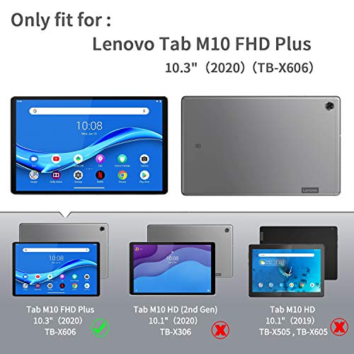 EasyAcc Case for Lenovo Tab M10 FHD Plus (2nd Gen) 10.3 Inch with Tempered Glass